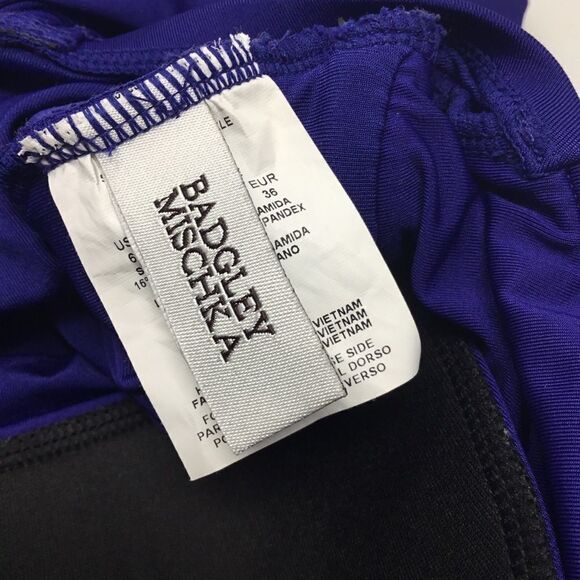 Badgley Mischka Drape Sash Maillot Bathingsuit D9 - Picture 6 of 7